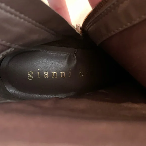 Gianni Bini Women 8.5 Mavis Calf Hair Brown Ankle Booties Heeled Pointed Toe NEW - Picture 6 of 7